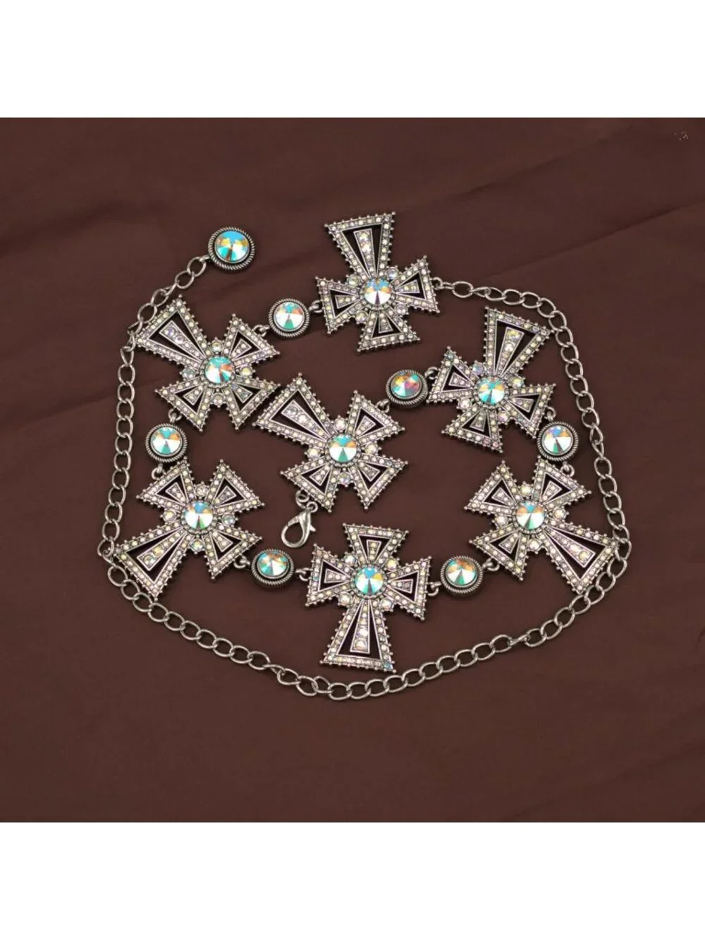 Stylish Western Metal Concho Belt for Women | Adjustable Cowgirl Waist Chain